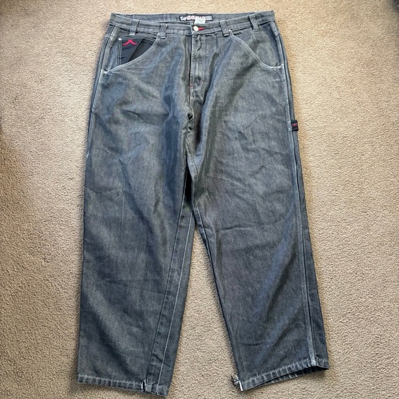 Jordin Sportswear Other - Vintage Jordin Sportswear Jeans Mens 44x34(31) Black Faded HipHop Baggy 90's Rap
